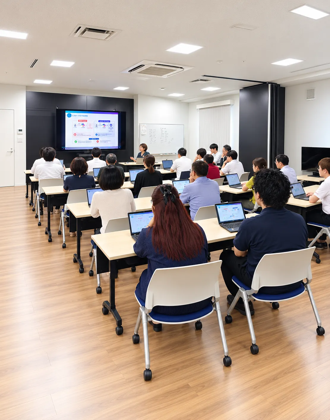 AI研修で基本を学ぶ参加者